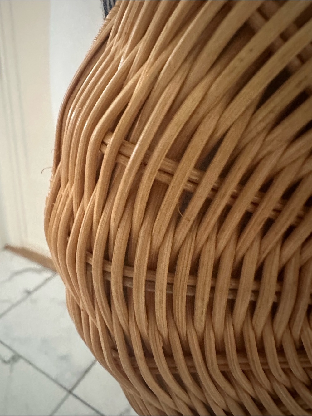 J. McLaughlin Round Woven Crossbody in Tan and Cognac - Picture 6 of 16